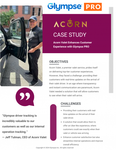 Glympse Case Study - Glympse PRO + Acorn Valet (featured image)