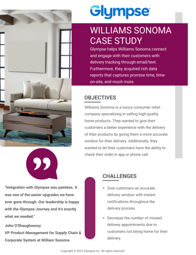 Glympse Case Study Williams Sonoma